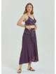 Floral Patterned Loose Asymmetric Plus Size Skirt